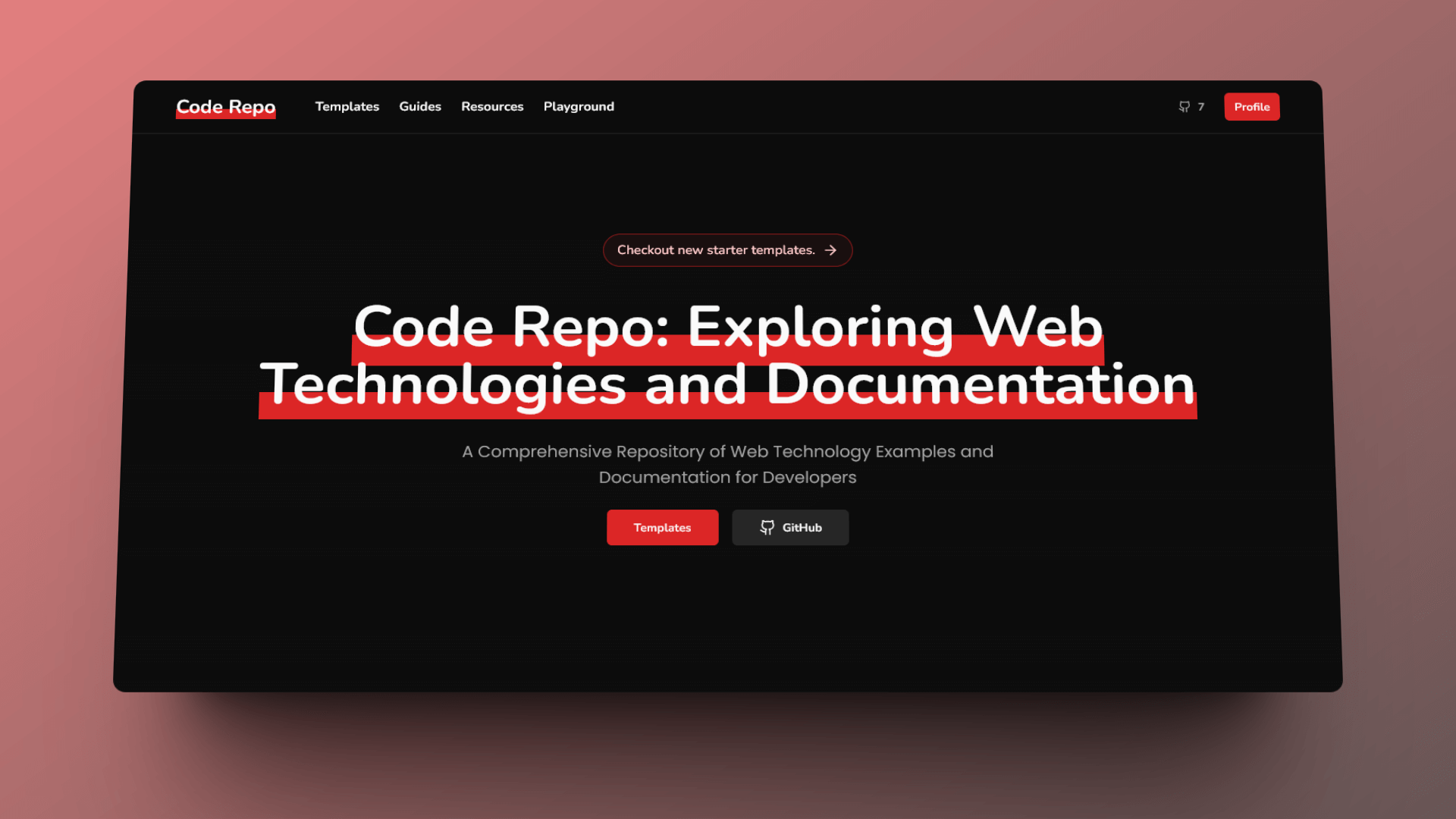 Development of the new Code Repo version